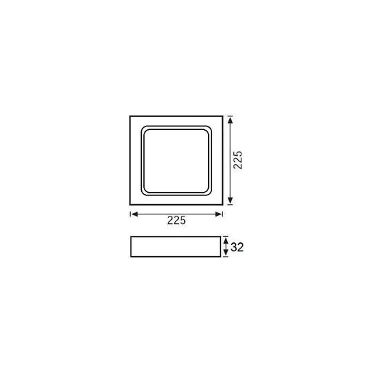 LC445 S 18W Sıva Üstü Kare Panel ECO 3000K - Görsel 2