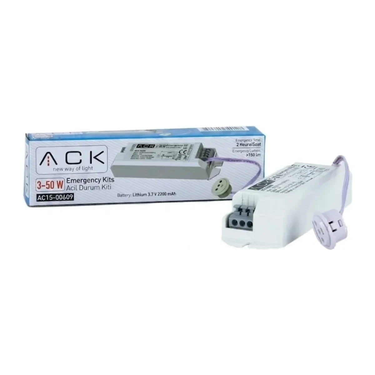 230V AC/50 Hz / 1,5W IP20 ACIL AYDINLATMA KITI - Görsel 2