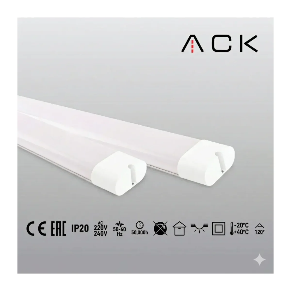 Satürn LED Bant Armatür 120cm 54W 3000K Günışığı IP20 AN29-01203 - Görsel 2