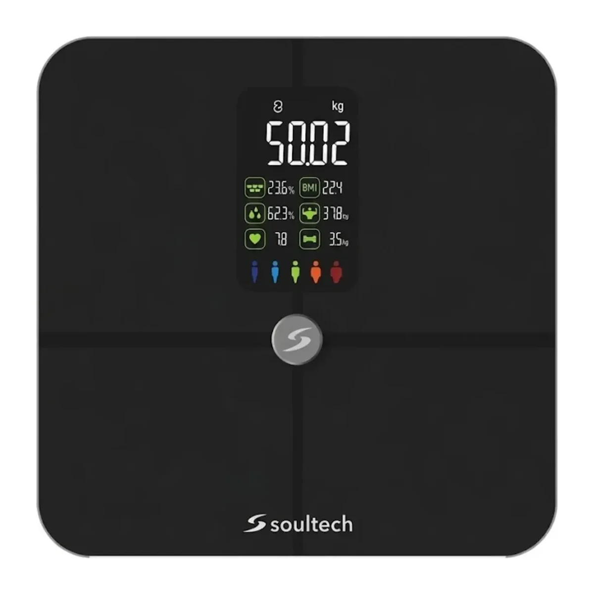 AT001S WELLDONE BLUETOOTH AKILLI TARTI SİYAH VÜCUT YAĞ ÖLÇER ÖZELLİKLİ - Görsel 3