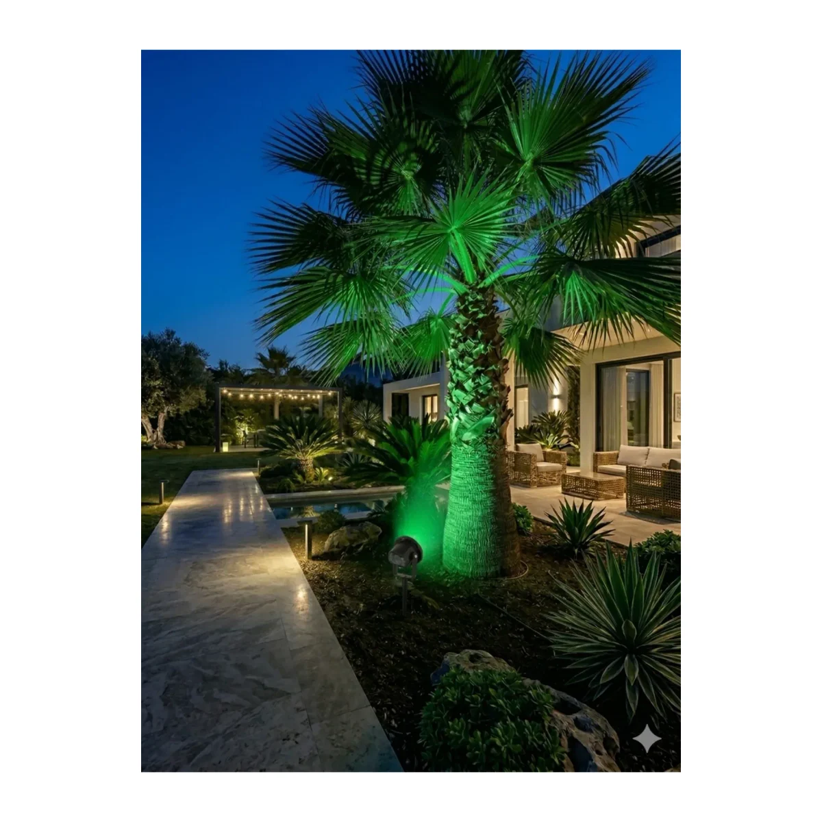 Alüminyum LED Bahçe Armatürü (Kazıklı ) - YEŞİL - Görsel 2