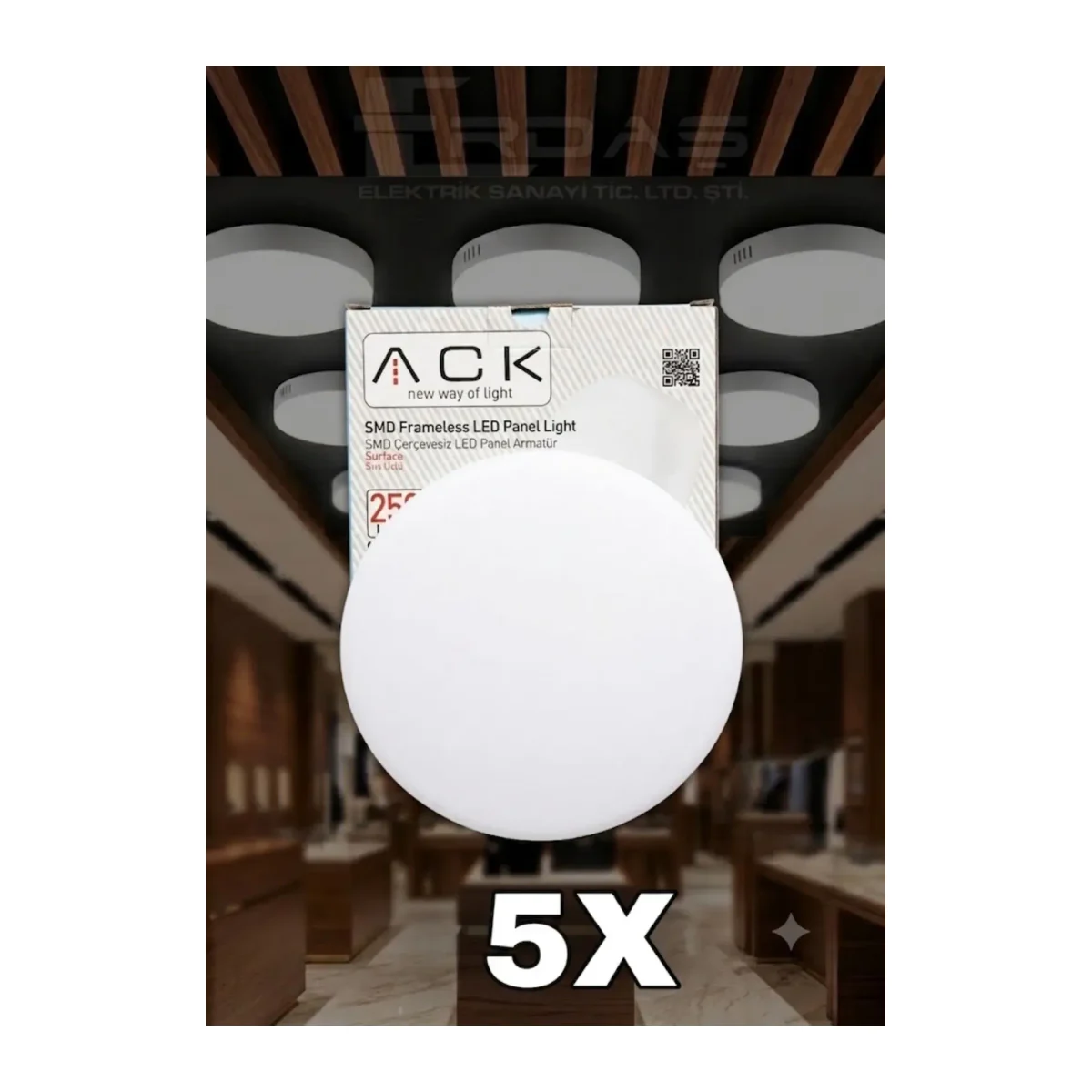 24W 3000K SIVA ÜSTÜ LED ARMATÜR 5 ADET