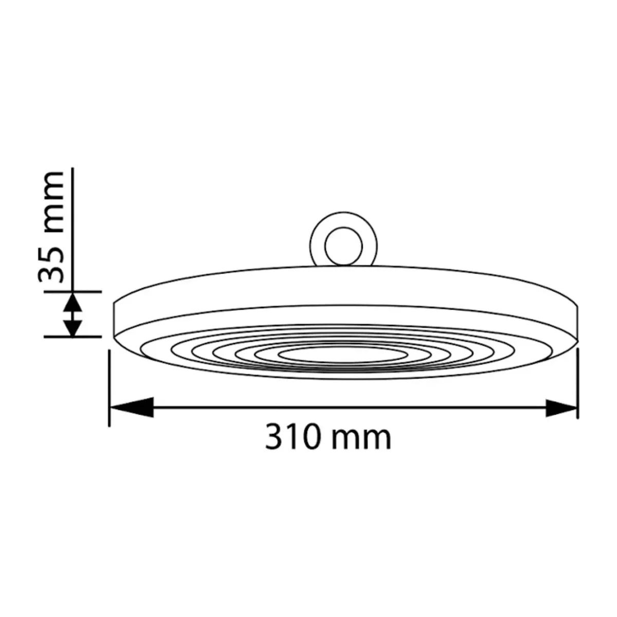 UFO YÜKSEK TAVAN 150W 6500K 18,750lm 50.000 SAAT KULLANIM ÖMRÜ - Görsel 3