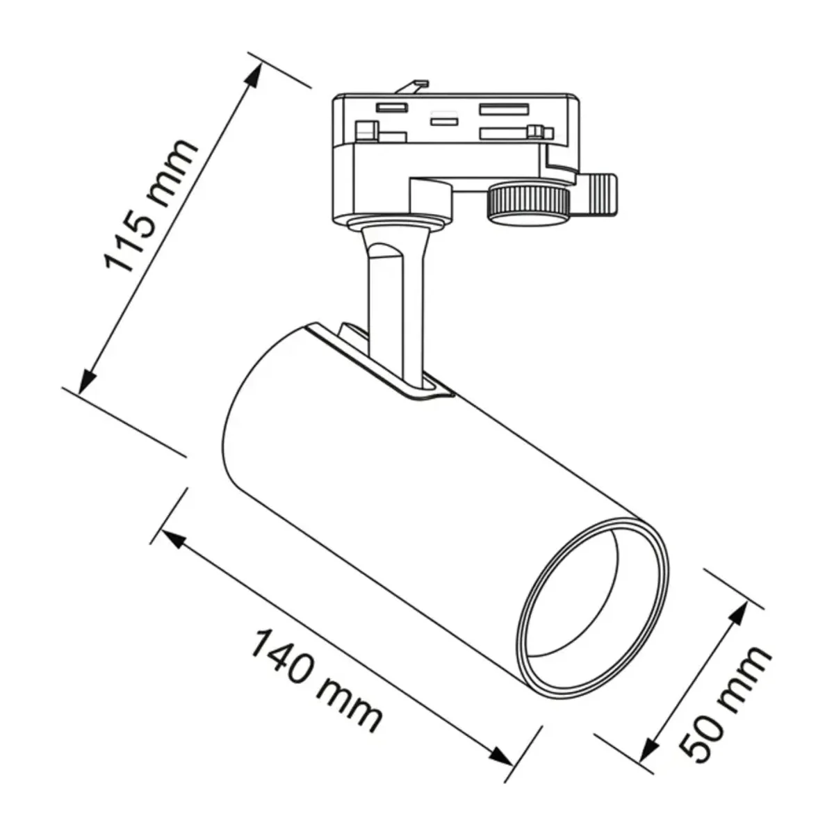 ACK 10W Alüminyum LED Ray Spot Armatür Siyah Kasa 6500k Beyaz Işık AD30-01031 - Görsel 2