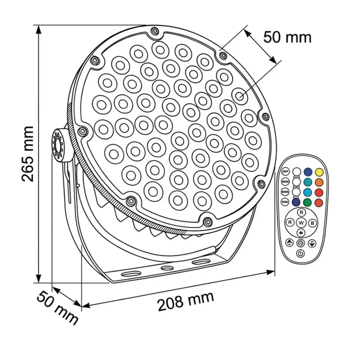 50W RGB LED Projektör - Görsel 4
